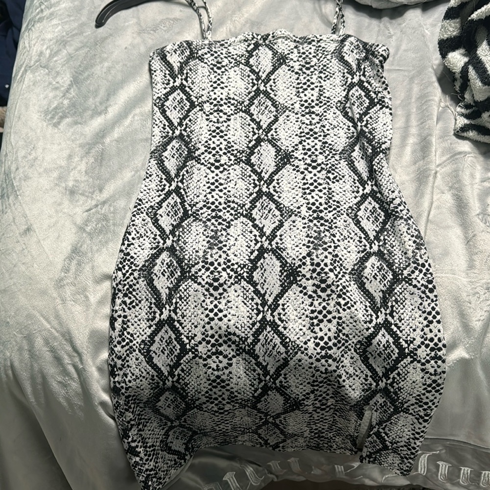 garage snake skin dress